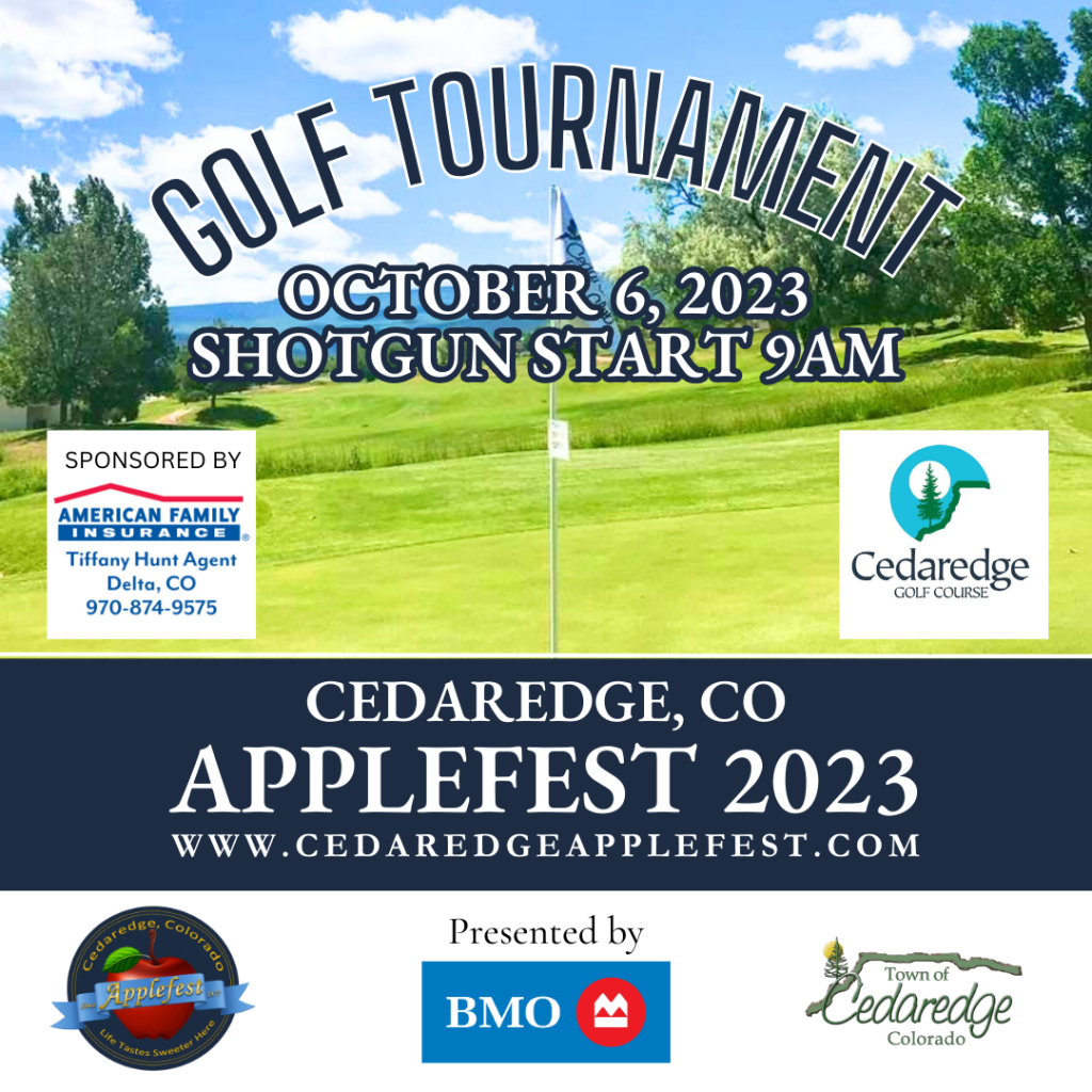 Applefest Golf Tournament. October 6 2023. Shotgun start 9am.
