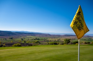 The perfect spot for events, tournaments and clinics. 
Cedaredge Golf Course view from a green