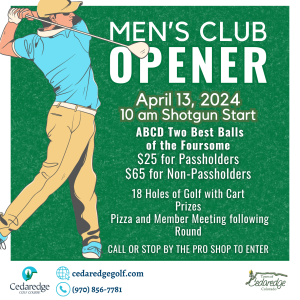 Men's Club Opener